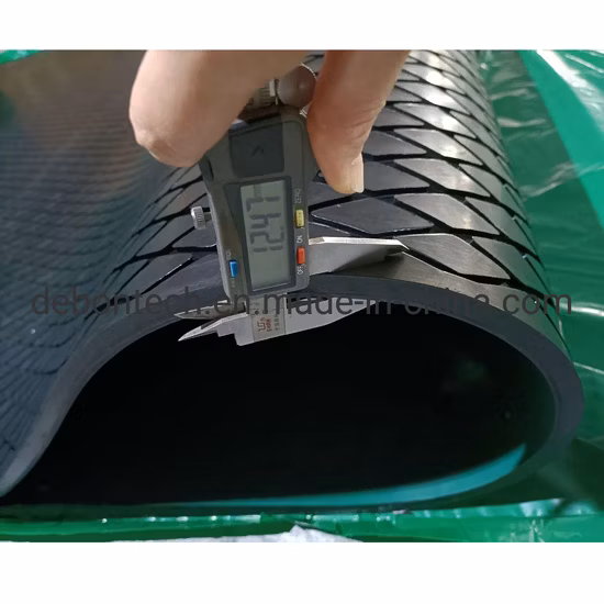 Diamond Rubber Drum Lagging Coating Ceramic Rubber Pulley Lagging Material