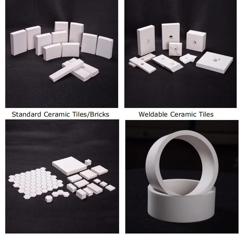 92% and 95% Aluminium Ceramic Wear Resistant Liner and Lining with Different Sizes for Wear Solutions in Mining Industries